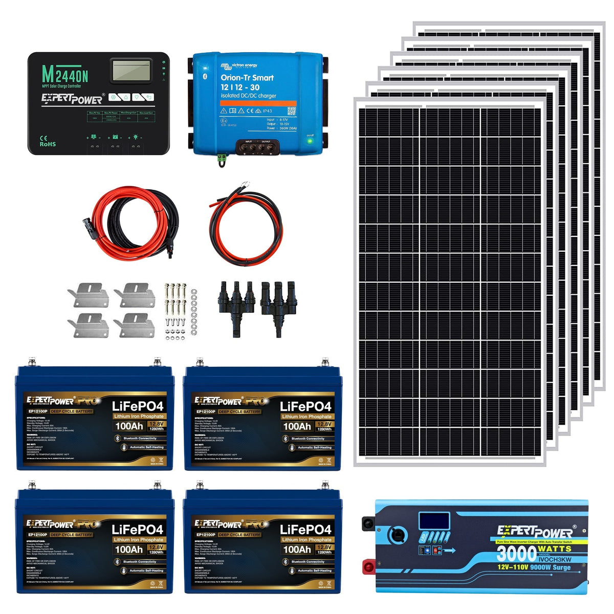 ExpertPower Direct 600W 12V 5kWh Off-Grid Solar Kit