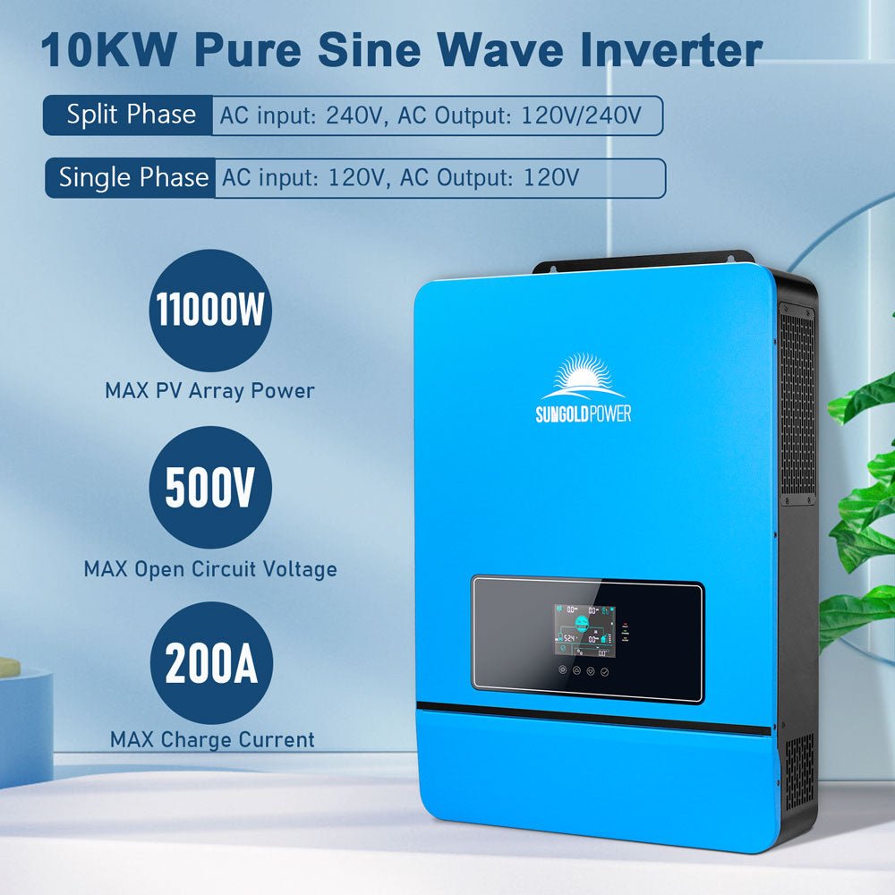 SunGoldPower 10000W 48V 20.48kWh Off-Grid Solar Kit SGR-10K20E