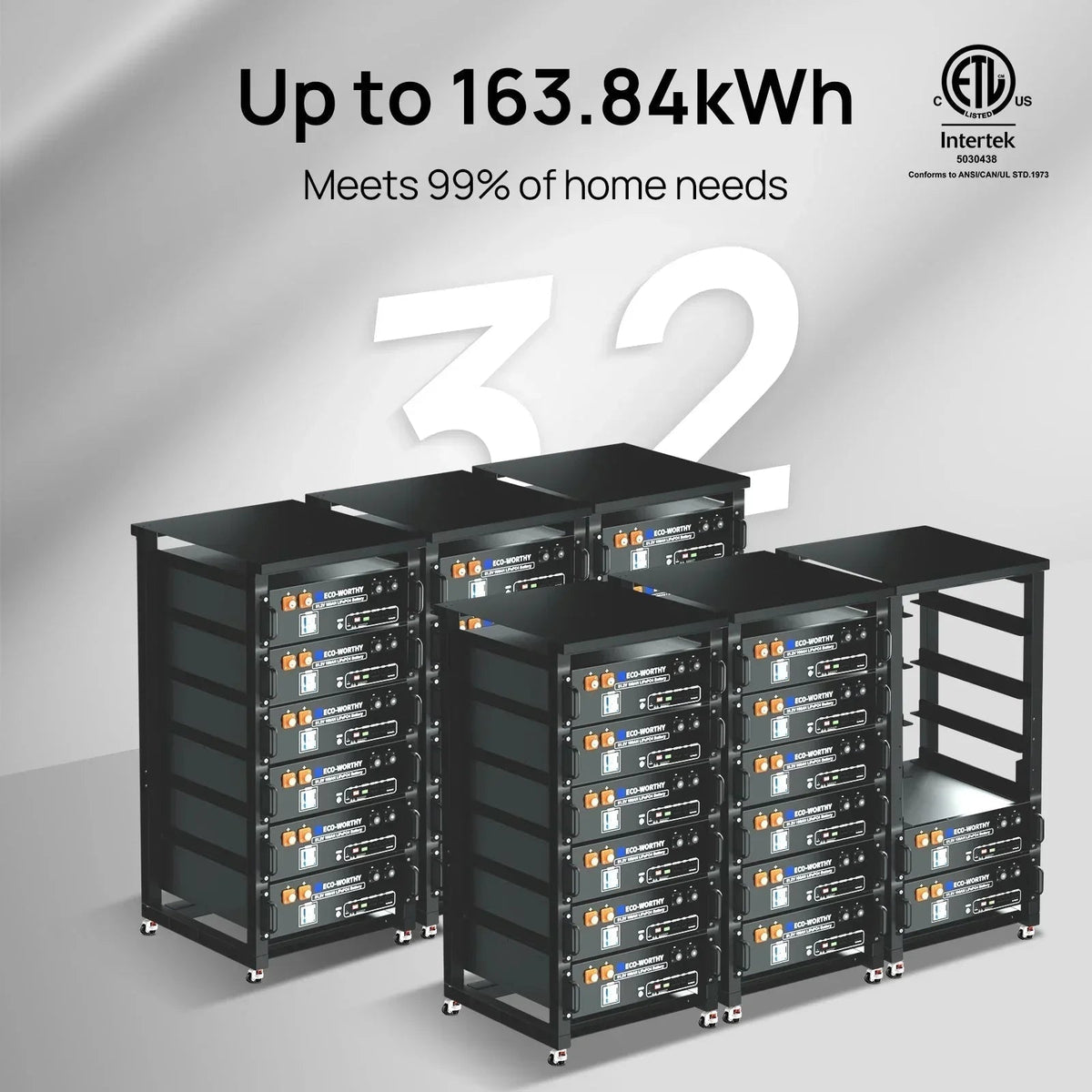 ECO-WORTHY 10000W Off-Grid Solar Power System L02M410-SRNK10KUSL4800-12
