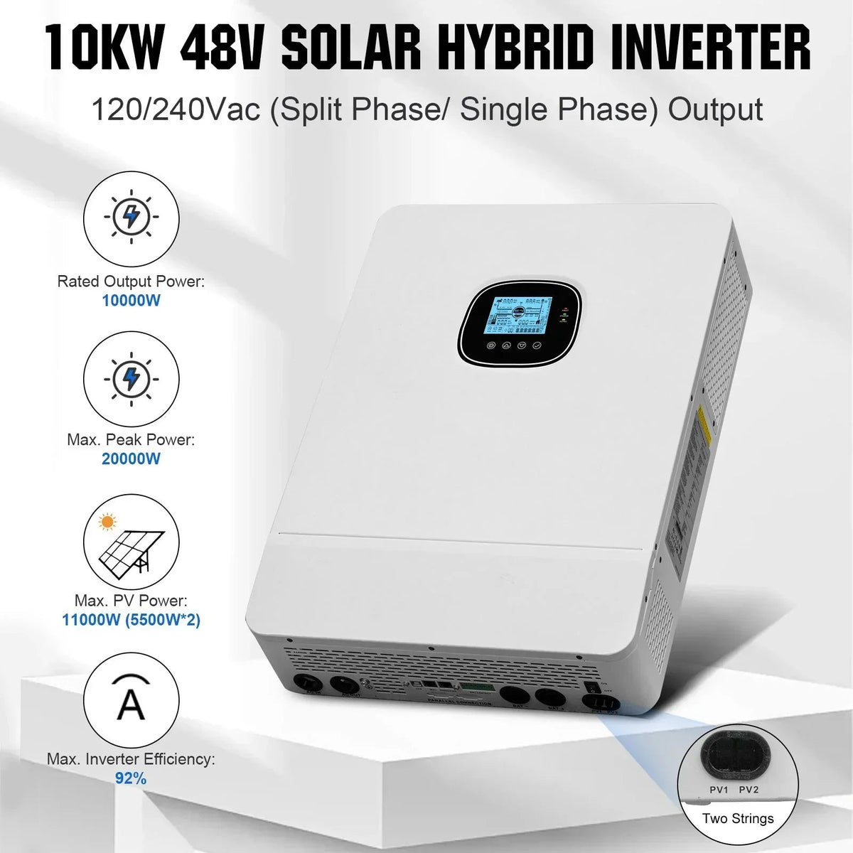 ECO-WORTHY 10000W Off-Grid Solar Power System L02M410-SRNK10KUSL4800-12