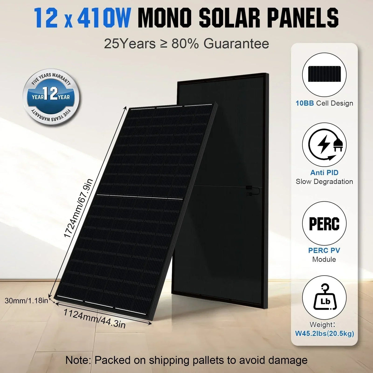 ECO-WORTHY 10000W Off-Grid Solar Power System L02M410-SRNK10KUSL4800-12