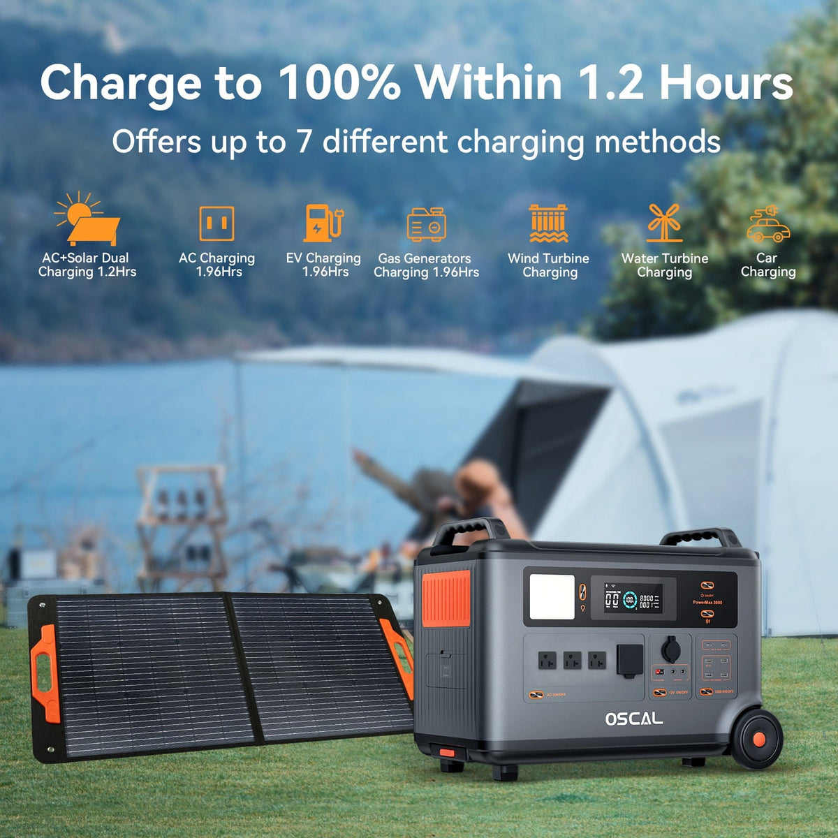 Oscal PowerMax 6000 Portable Power Station 6000W 3600Wh
