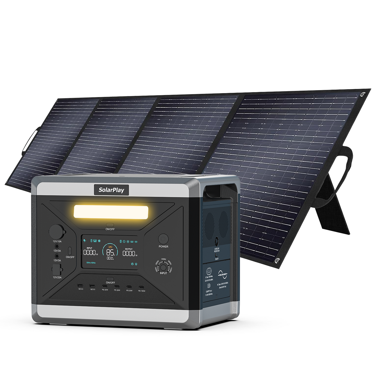 SolarPlay Q2501 Portable Power Station 2400W 2160Wh