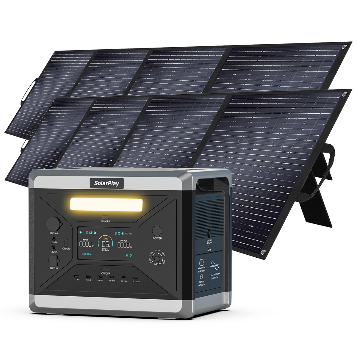 SolarPlay Q2501 Portable Power Station 2400W 2160Wh