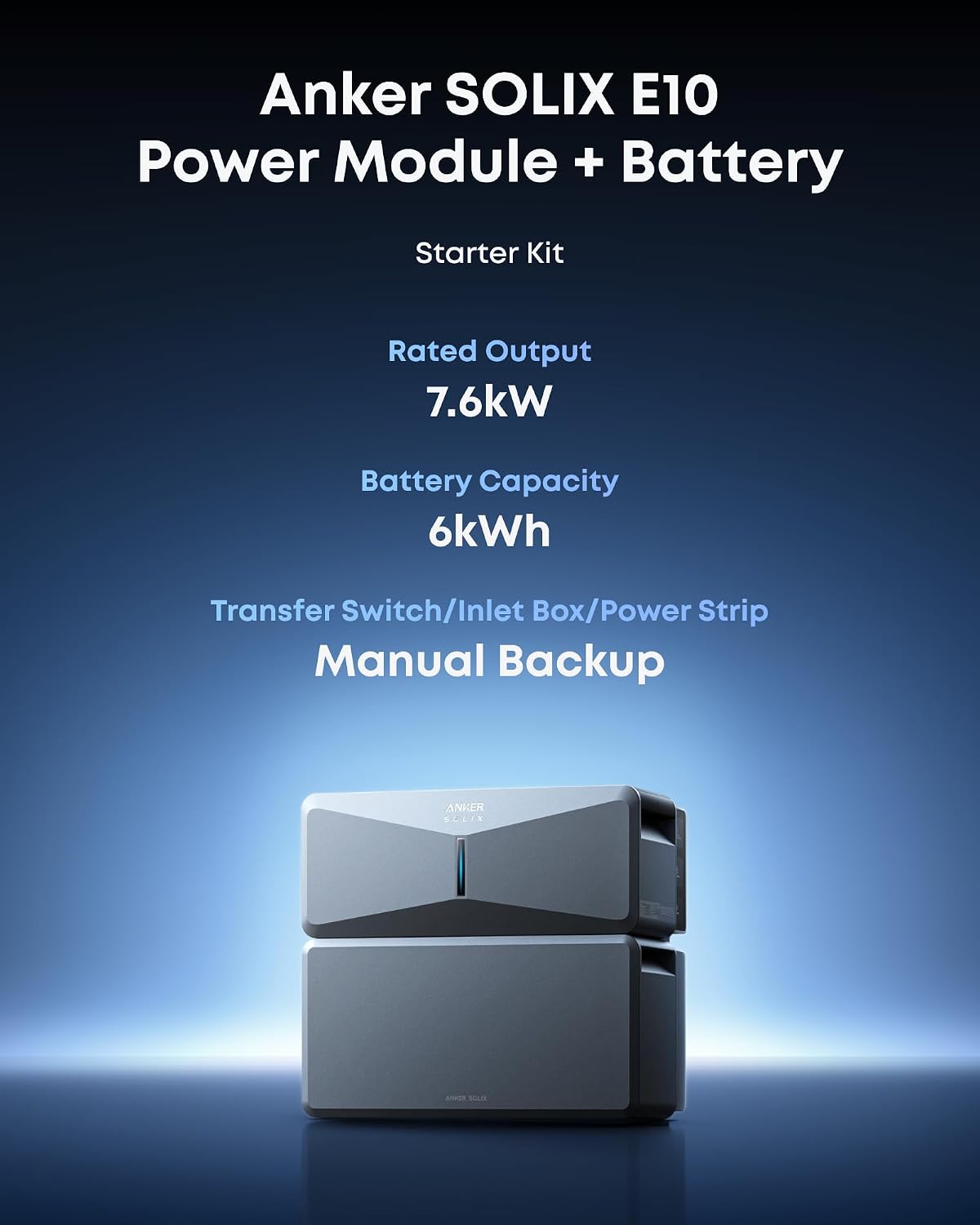 Anker SOLIX E10 Portable Power Station 7600W 6000Wh