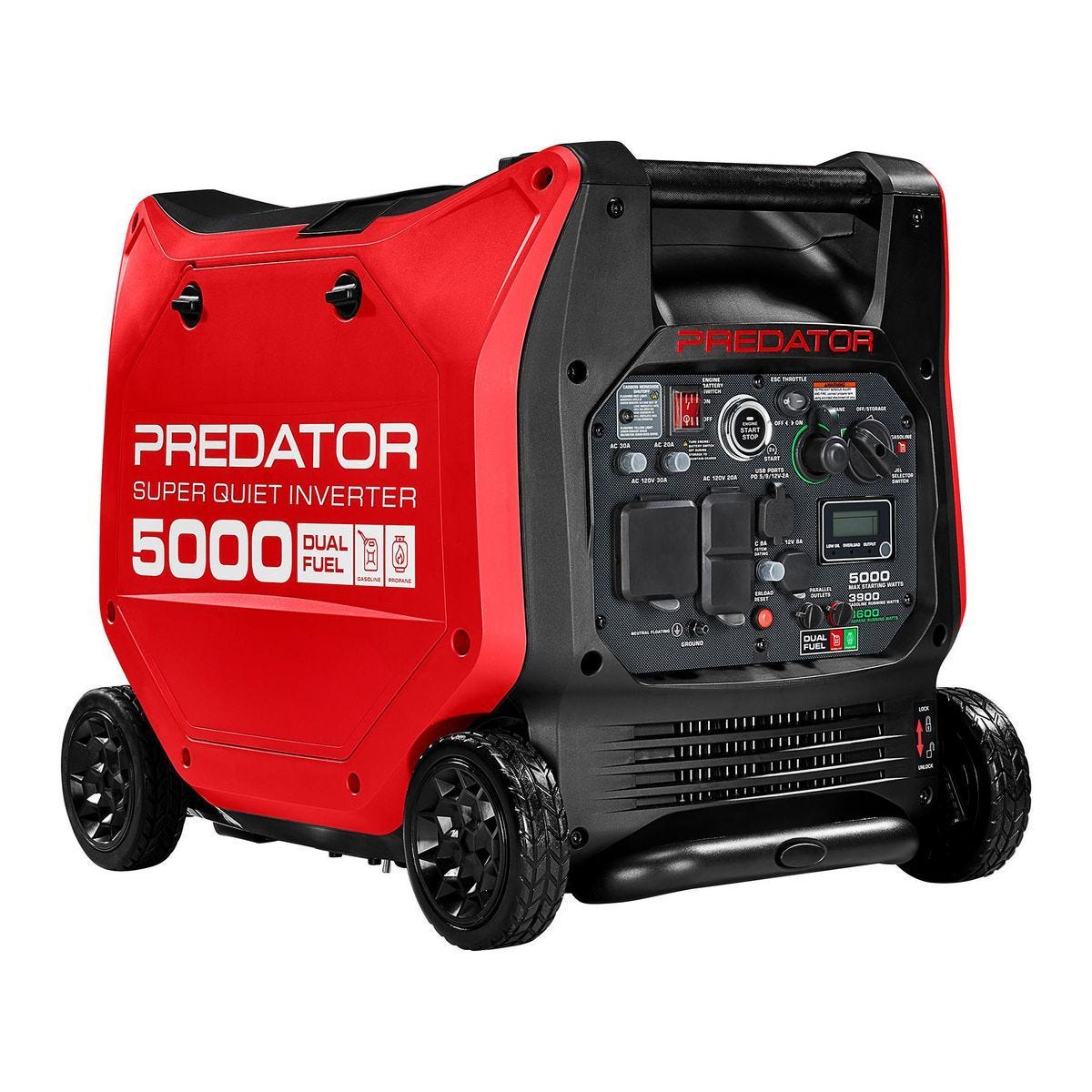 PREDATOR 5000W Dual-Fuel Quiet Inverter Generator