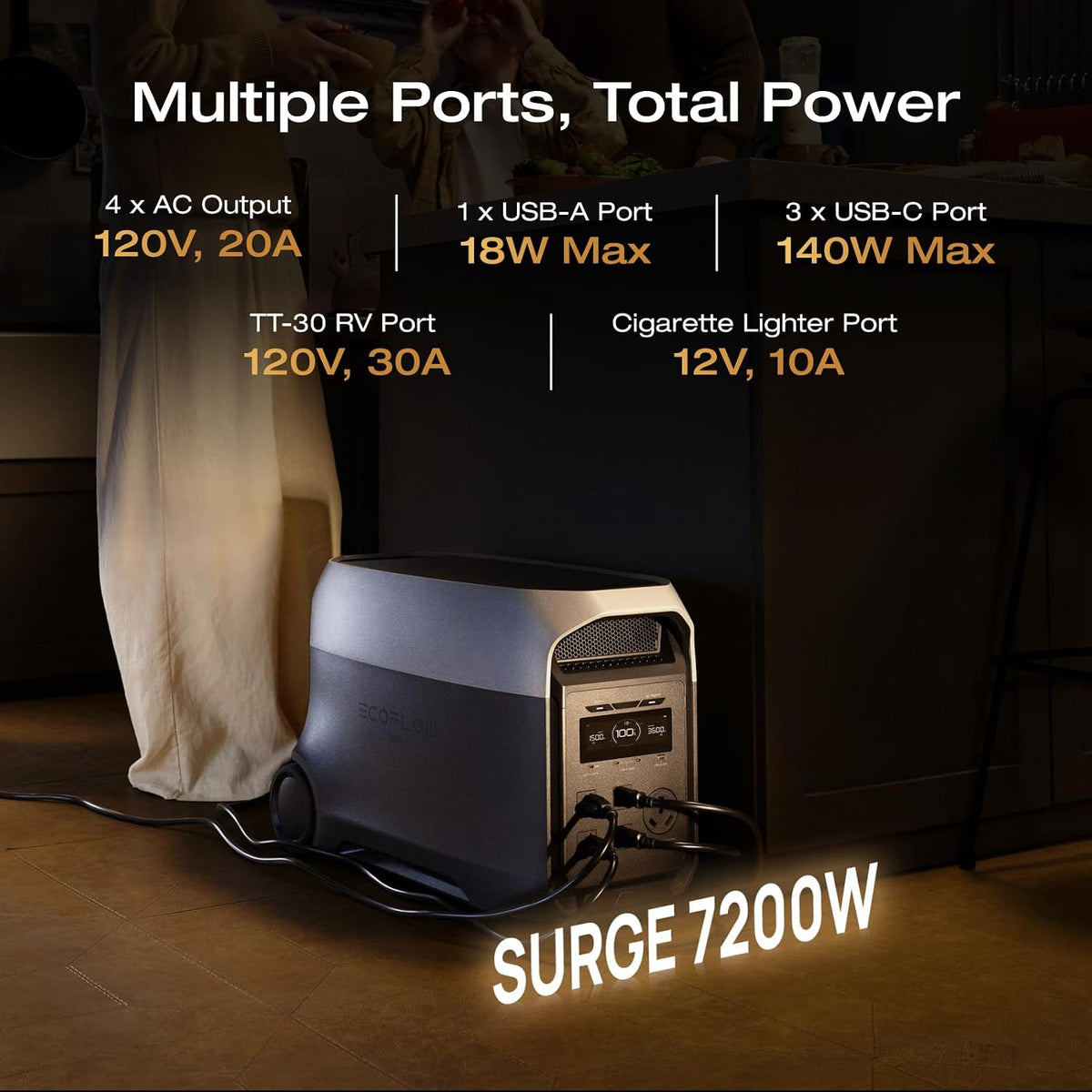 EF ECOFLOW DELTA 3 Ultra Portable Power Station 3600W 3072Wh