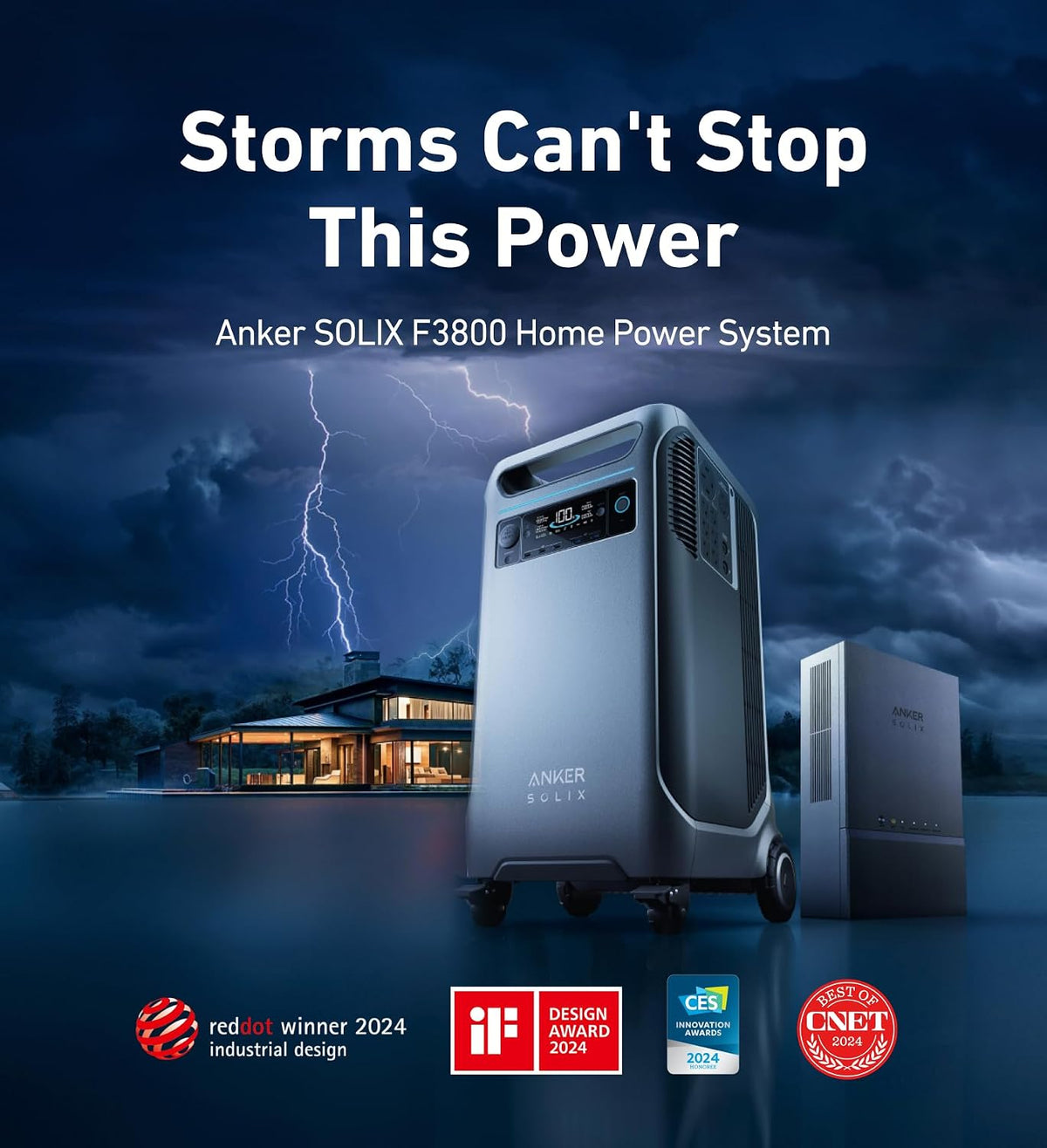 Anker SOLIX F3800 Portable Power Station 6000W 7680Wh