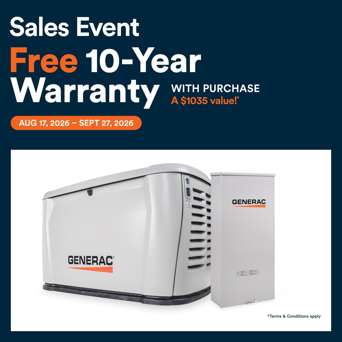 Generac 7329 Next Generation Dual Fuel Standby Generator 200A