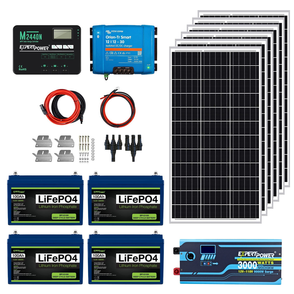 ExpertPower Direct 600W 12V 5kWh Off-Grid Solar Kit