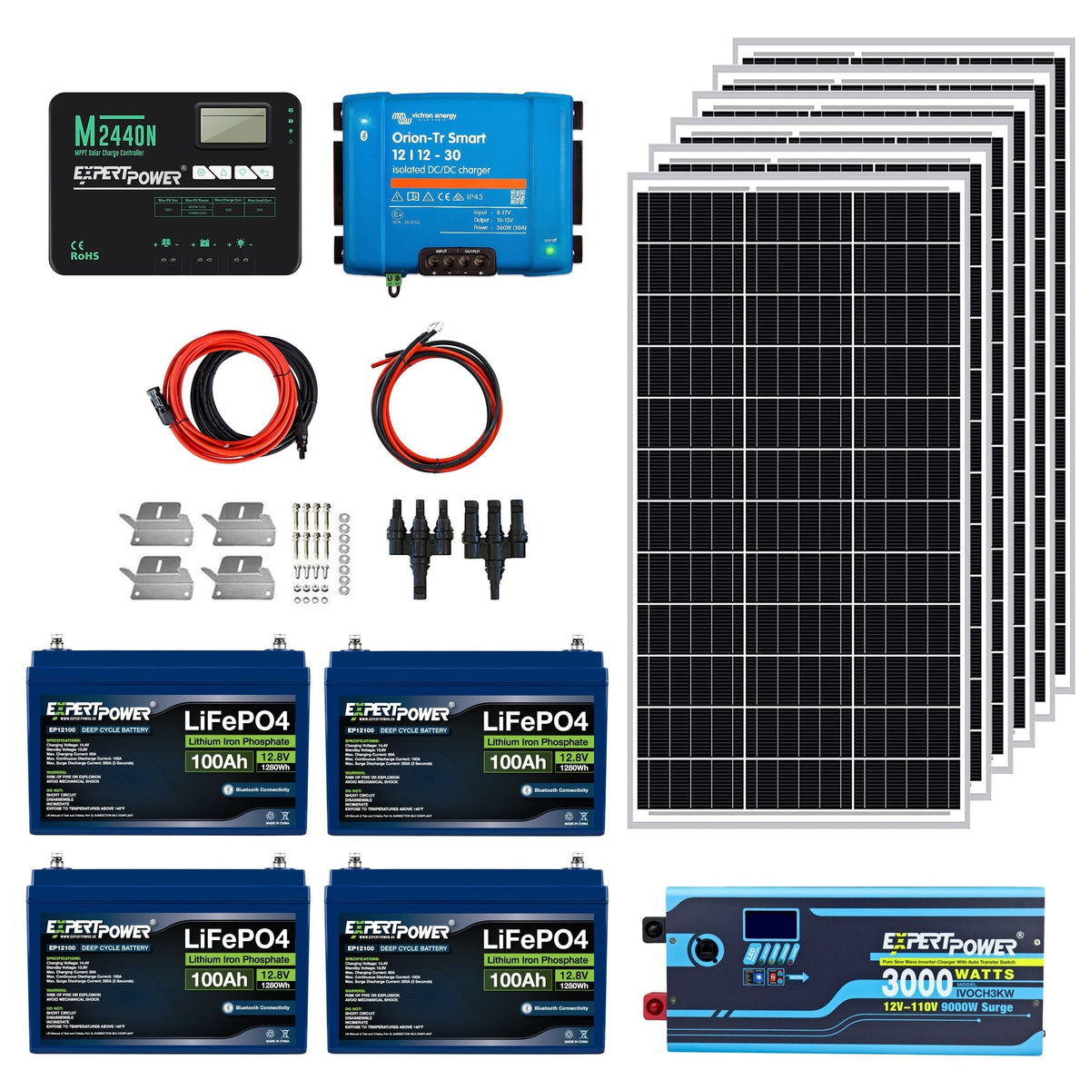 ExpertPower Direct 600W 12V 5kWh Off-Grid Solar Kit
