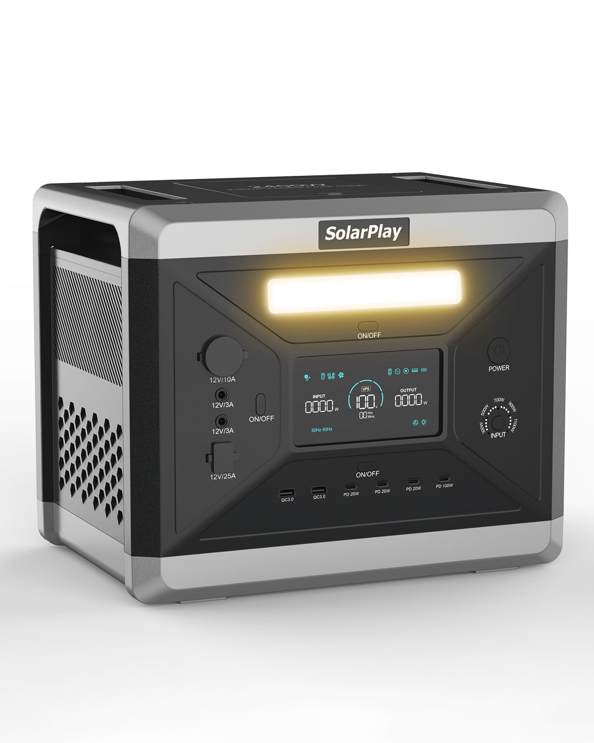SolarPlay Q2501 Portable Power Station 2400W 2160Wh
