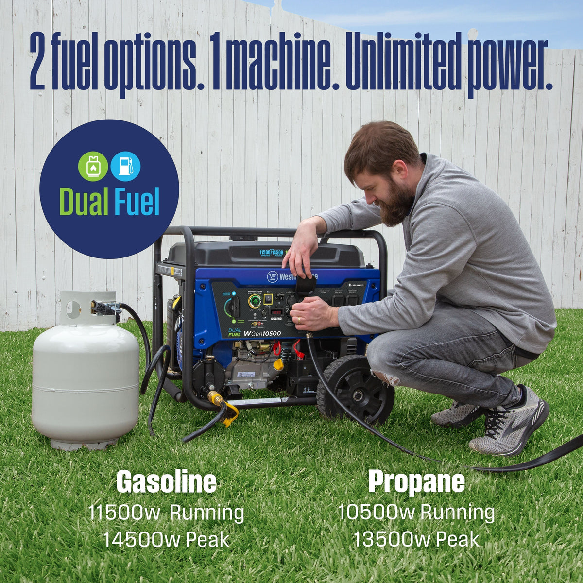 Westinghouse WGen11500DFc 11500W Dual Fuel Portable Generator