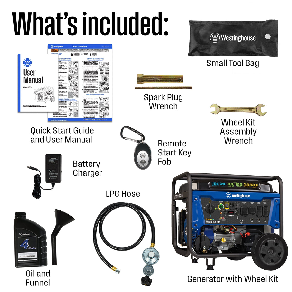 Westinghouse WGen11500TFc 11500W Tri-Fuel Portable Generator