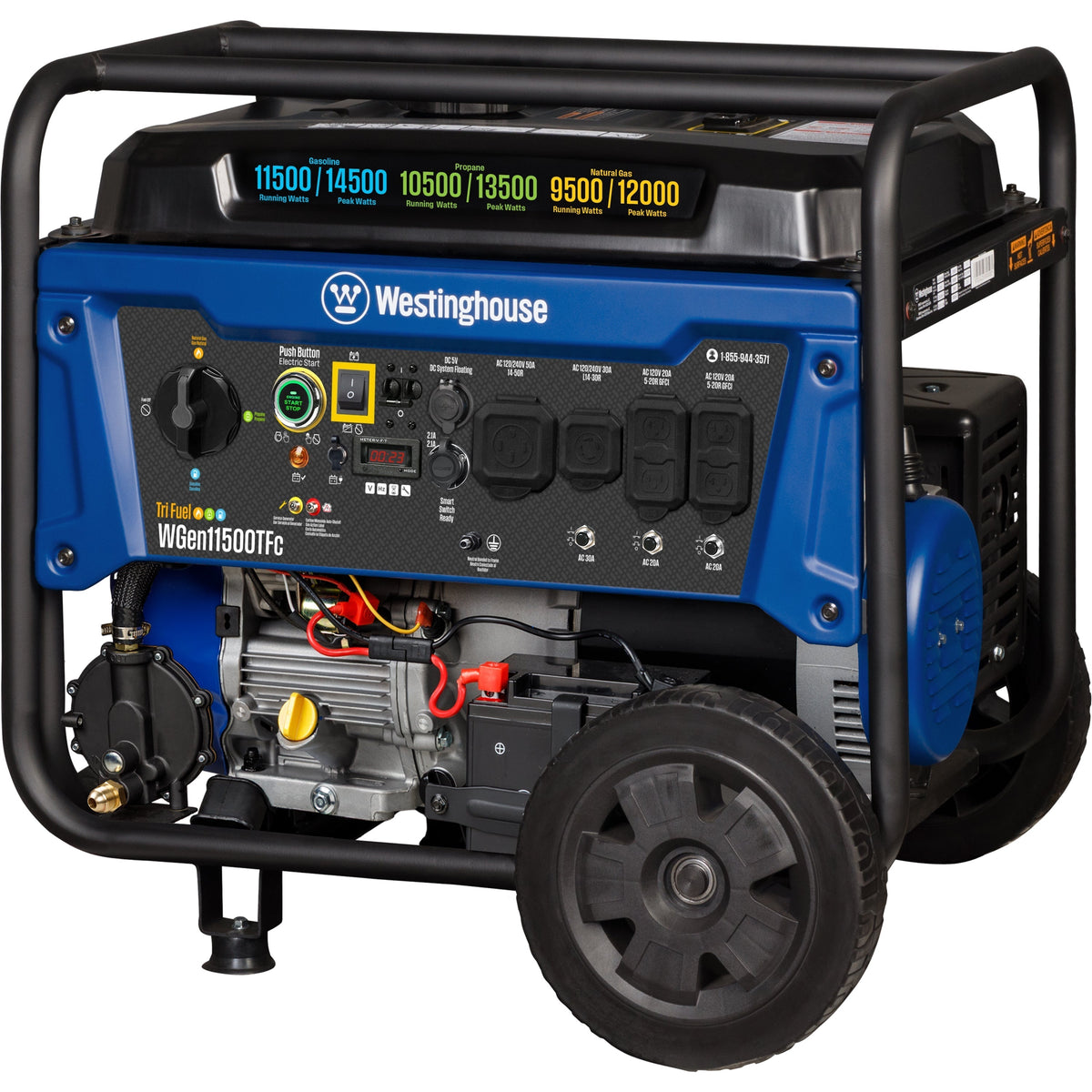 Westinghouse WGen11500TFc 11500W Tri-Fuel Portable Generator