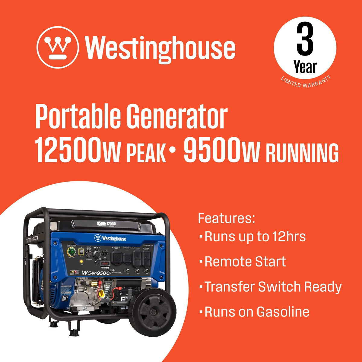 Westinghouse WGen9500c 9500W Portable Generator