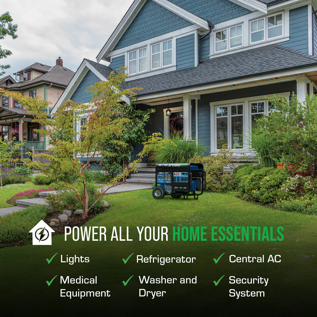 DuroMax XP15000HXT+ 15000W Tri-Fuel Portable Generator