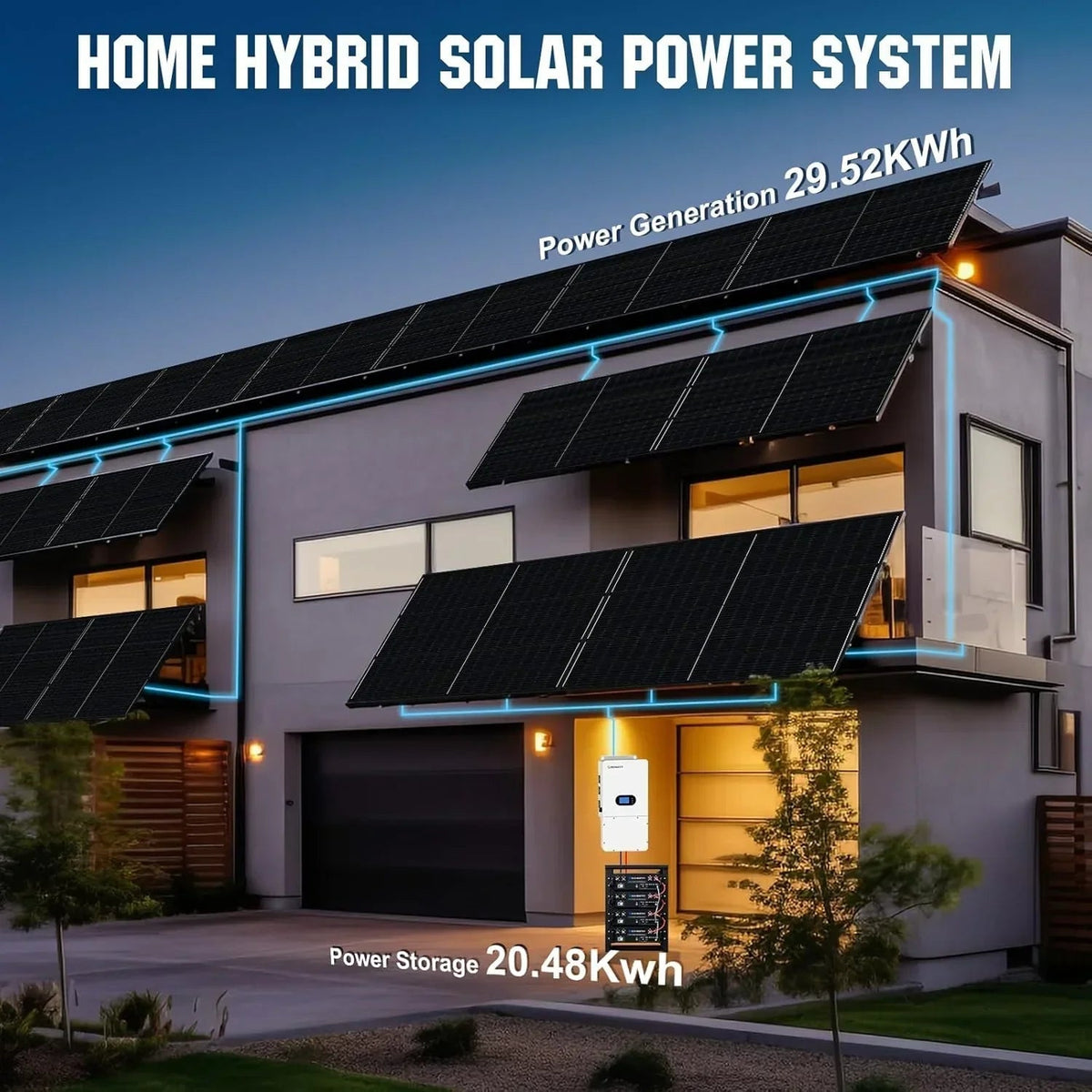 ECO-WORTHY 10000W Off-Grid Solar Power System L02M410-SRNK10KUSL4800-12