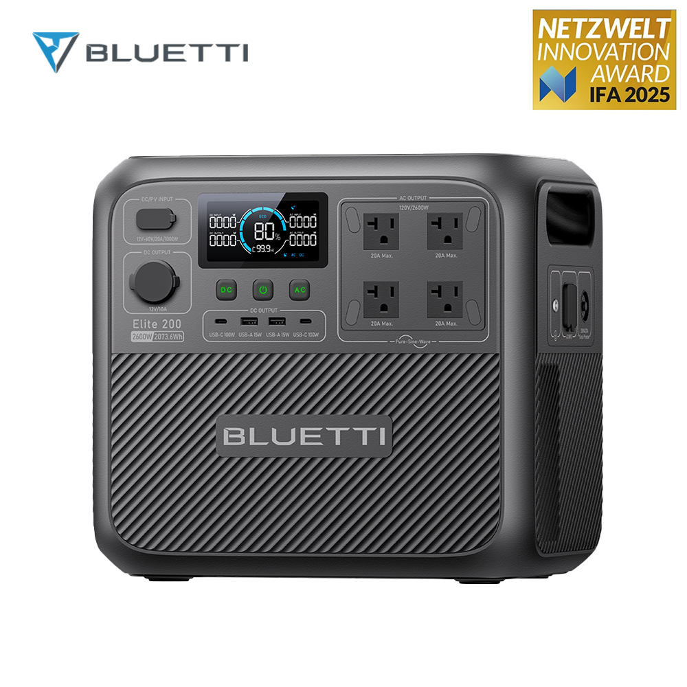 BLUETTI Elite 200 V2 2600W Portable Power Station Generator