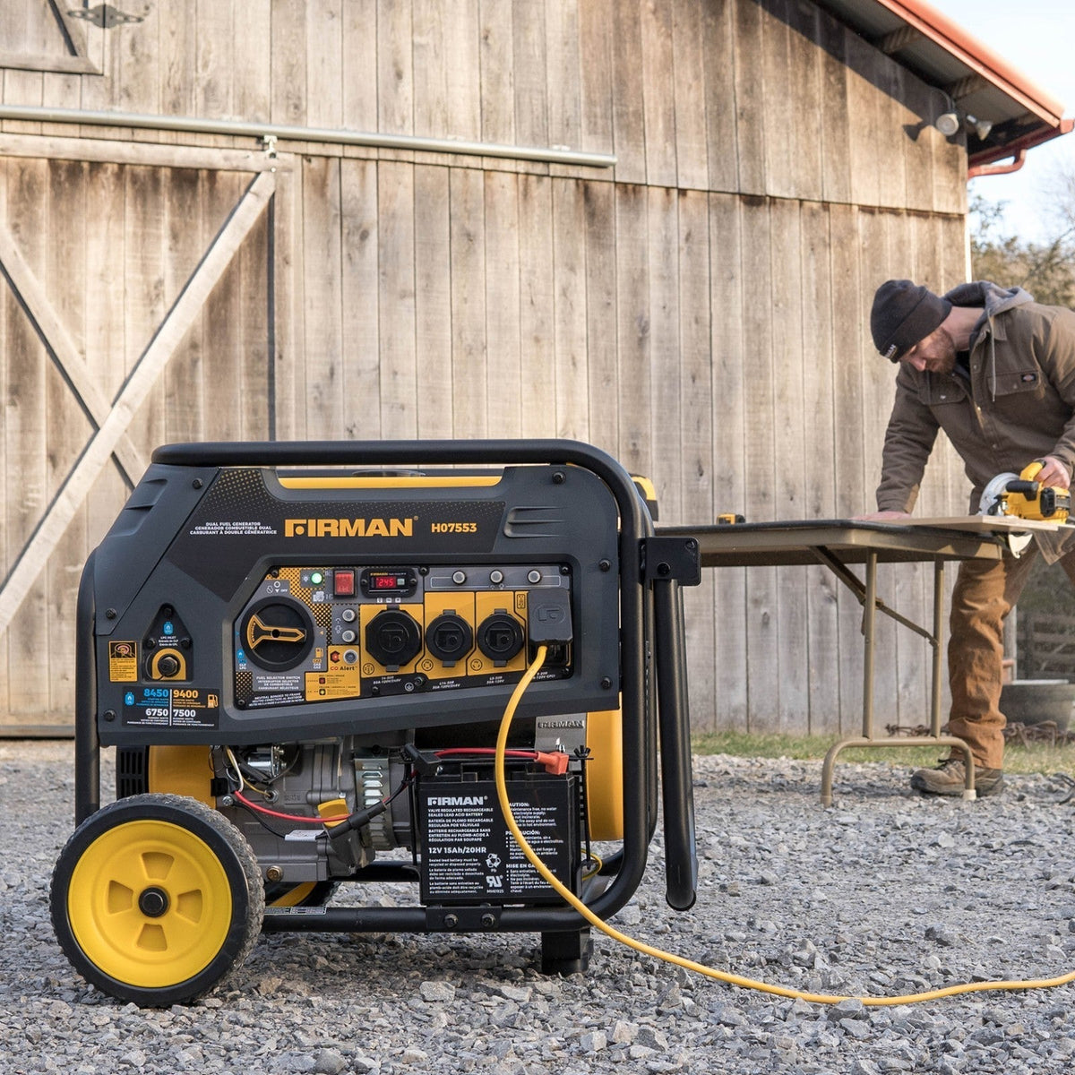 FIRMAN H07553F 9400W Dual Fuel Portable Generator