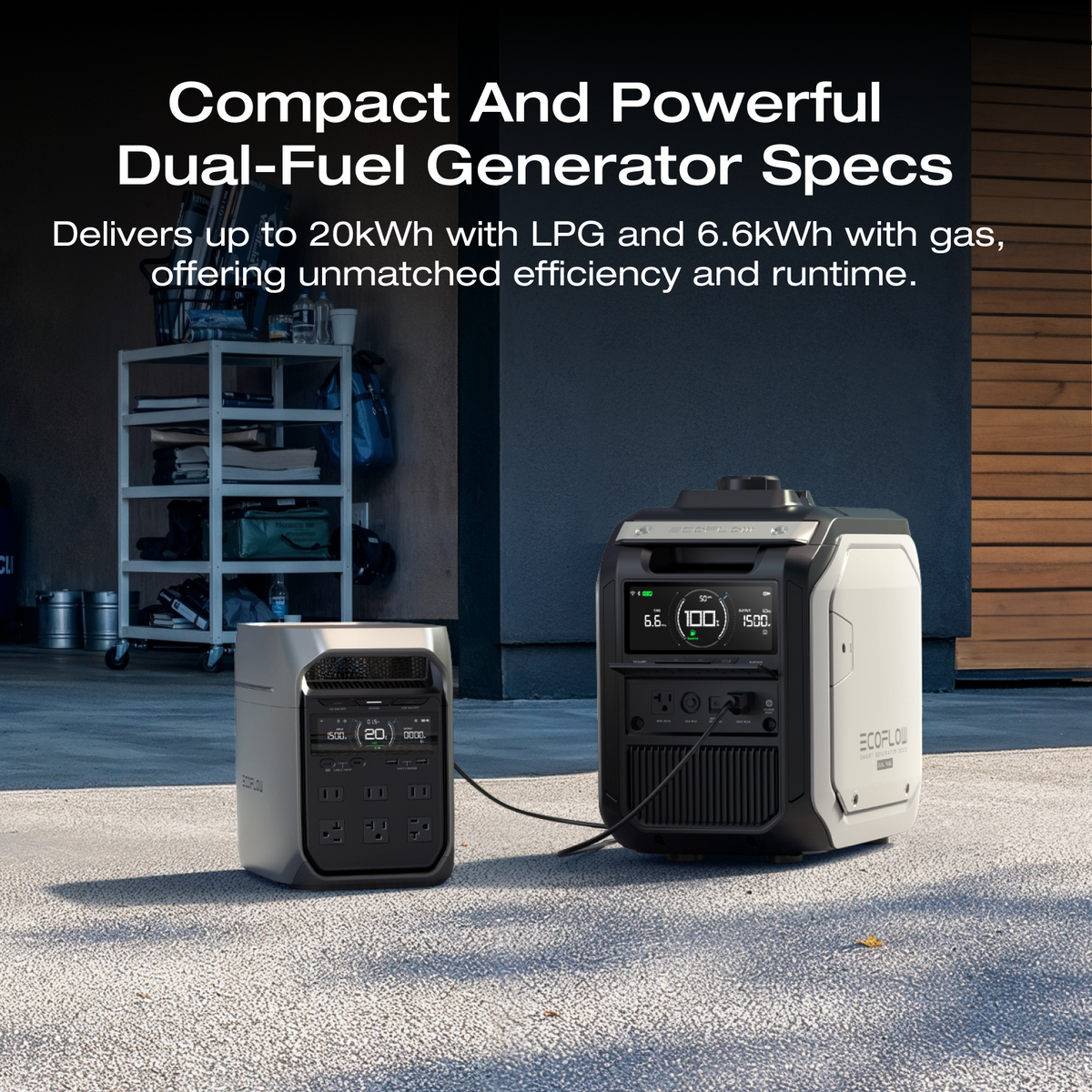 EcoFlow SG3000 2000W Dual Fuel Portable Inverter Generator