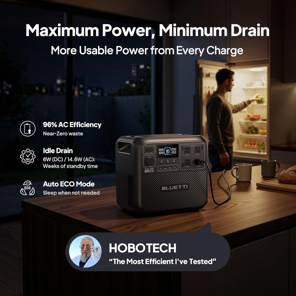 BLUETTI Elite 200 V2 2600W Portable Power Station Generator
