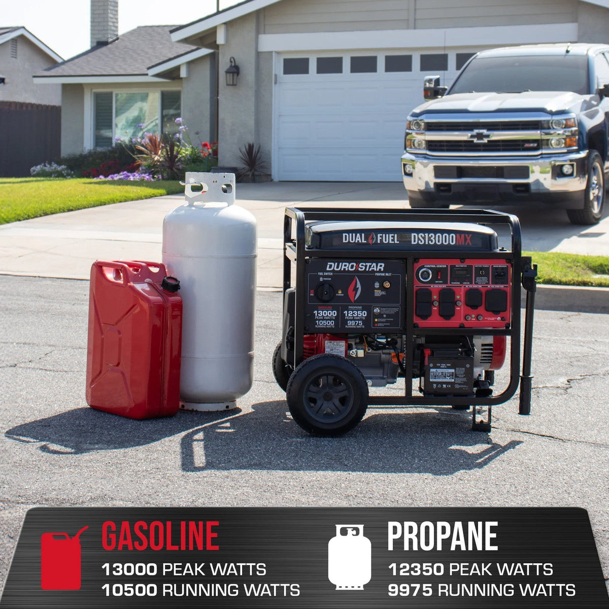 DuroStar DS13000MX 13000W Dual Fuel Portable Generator