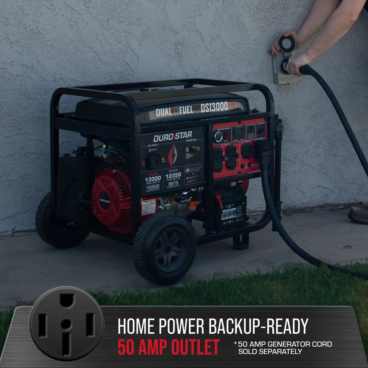 DuroStar DS13000MX 13000W Dual Fuel Portable Generator