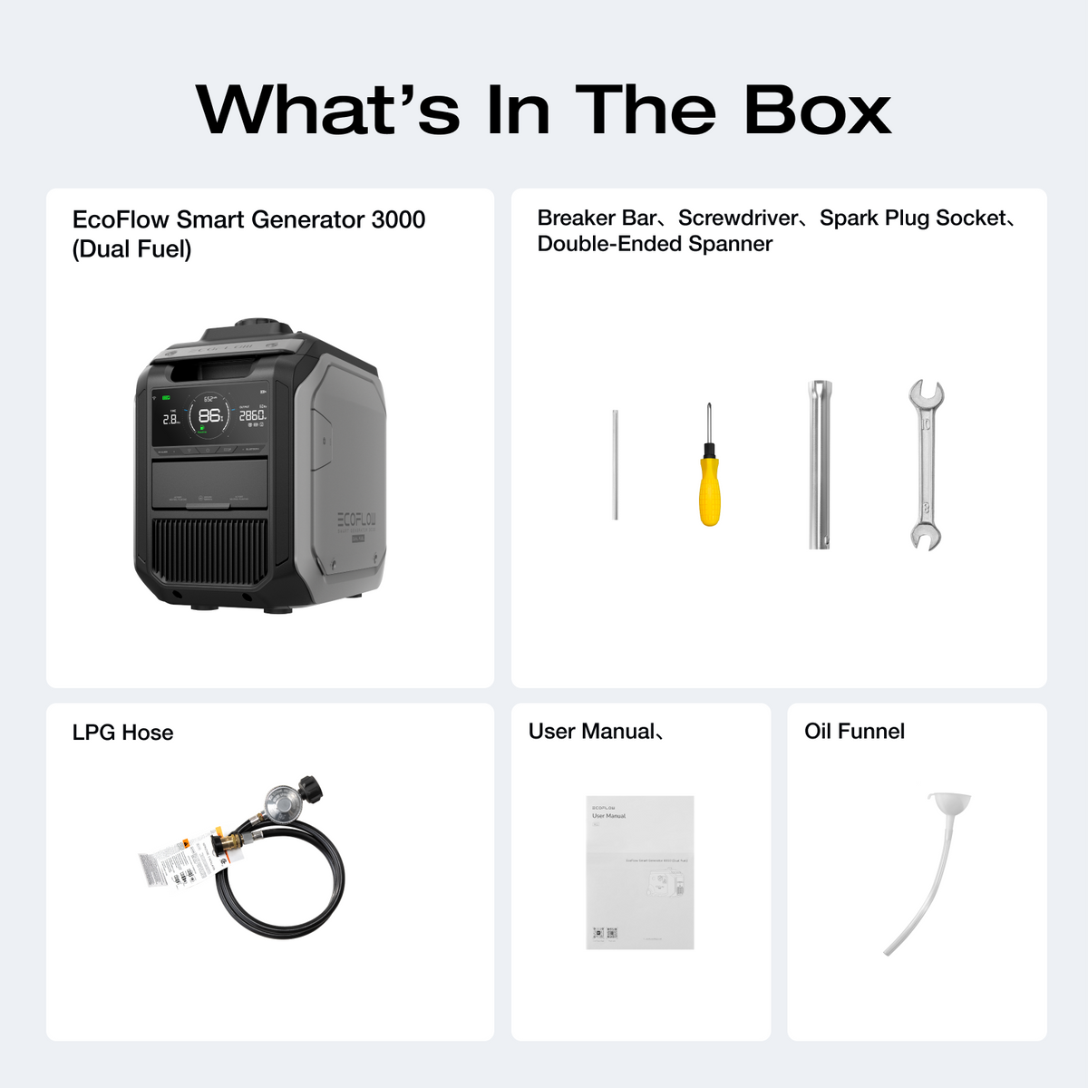 EcoFlow SG3000 2000W Dual Fuel Portable Inverter Generator