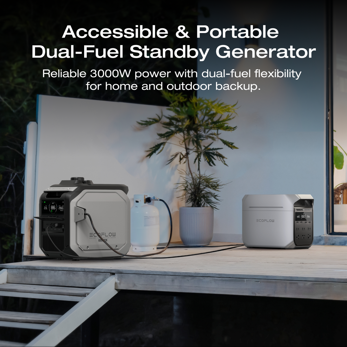EcoFlow SG3000 2000W Dual Fuel Portable Inverter Generator