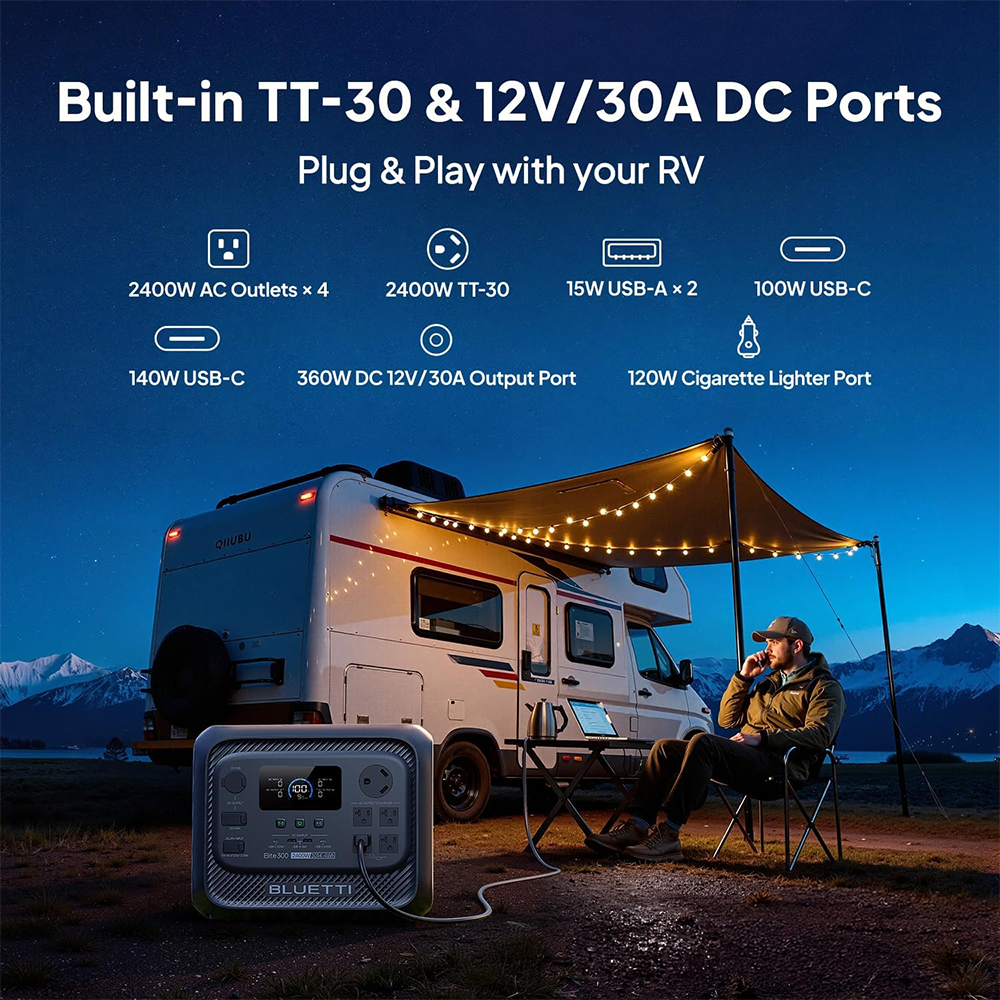 BLUETTI Elite 300 2400W Portable Power Station Generator