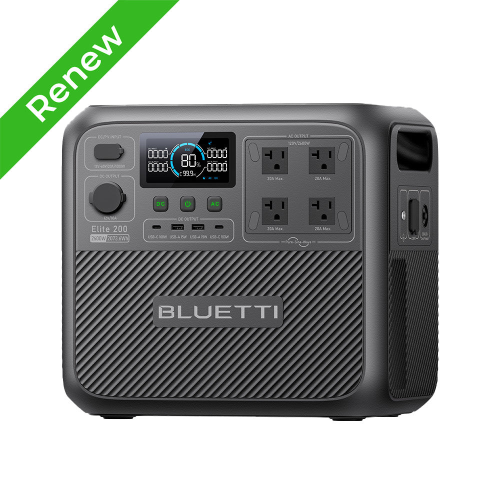 BLUETTI Elite 200 V2 2600W Portable Power Station Generator