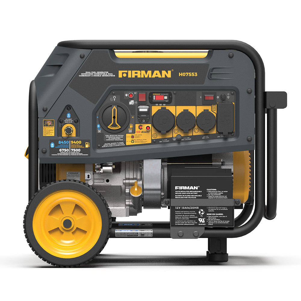 FIRMAN H07553F 9400W Dual Fuel Portable Generator
